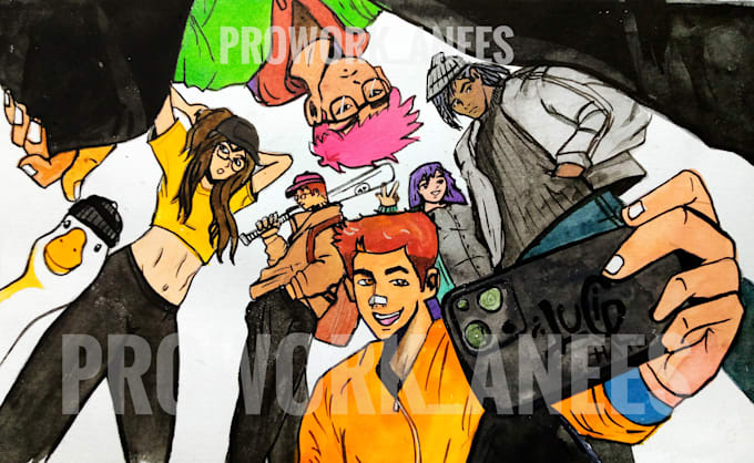 create nft fan art hand drawn promotional video for discord