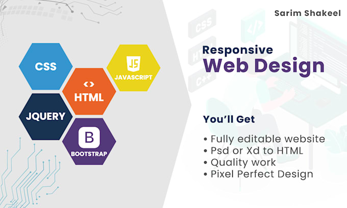 Design html css web pages for your website by Sarimshakeel | Fiverr