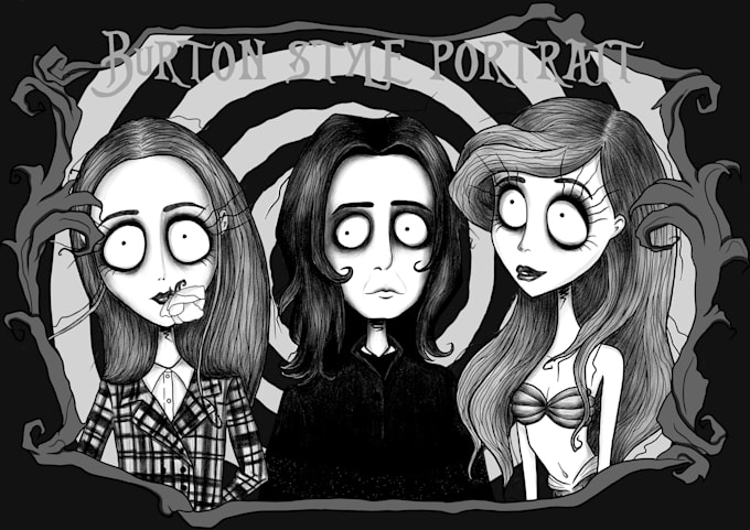 draw a burton portrait