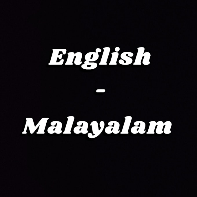 translate malayalam script and words into english