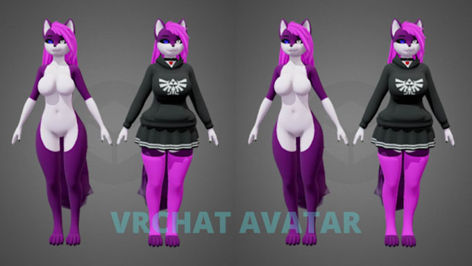 do 3d vrchat model, vroid, vr chat avatar, vrchat anime, vrc for vtuber and game