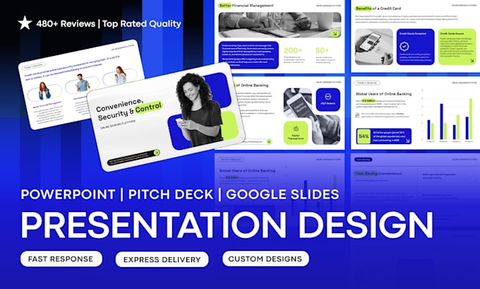 design modern powerpoint presentation, pitch deck, and google slides