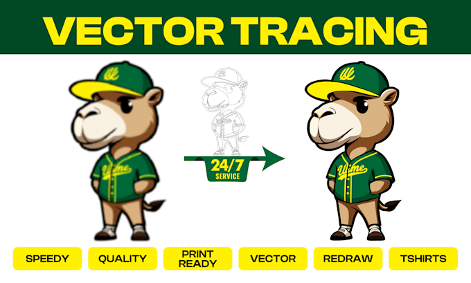recreate, redraw logo convert any artwork or image in vector