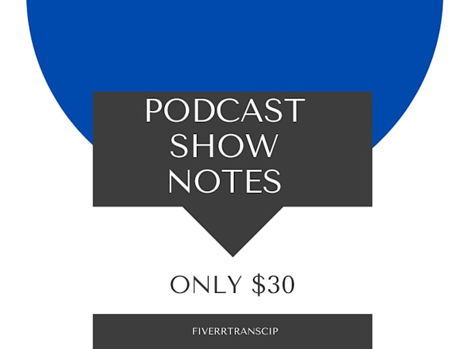 write podcast show notes
