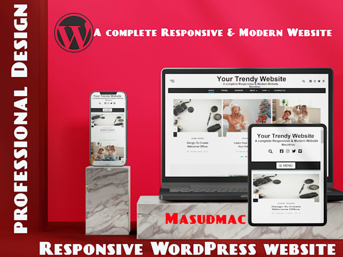 create responsive wordpress website or blog