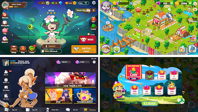 Do 2d game ui design for you by Khangduong224 | Fiverr