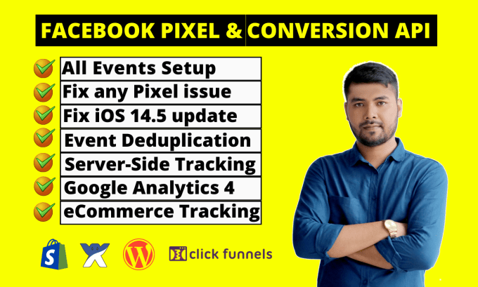 Top 10! I will fix facebook pixel setup conversion api with gtm,google analytics 4,tag manager