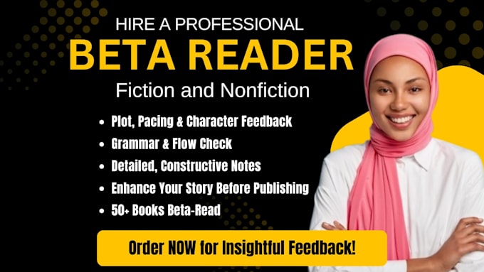 be your beta reader, do critique beta reading for fiction and nonfiction