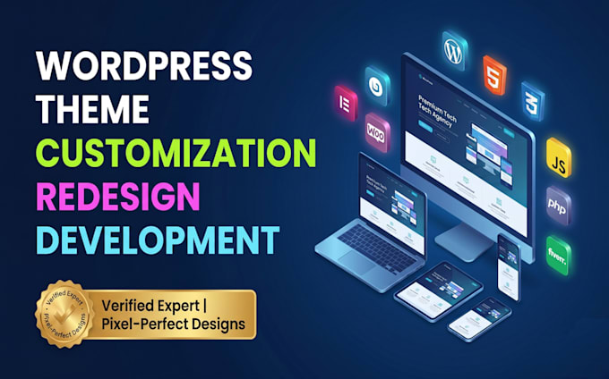 wordpress theme customization redesign website development