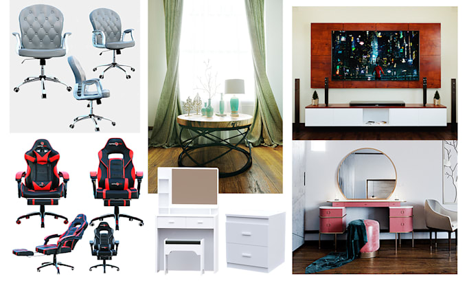 do 3d realistic furniture rendering and modeling