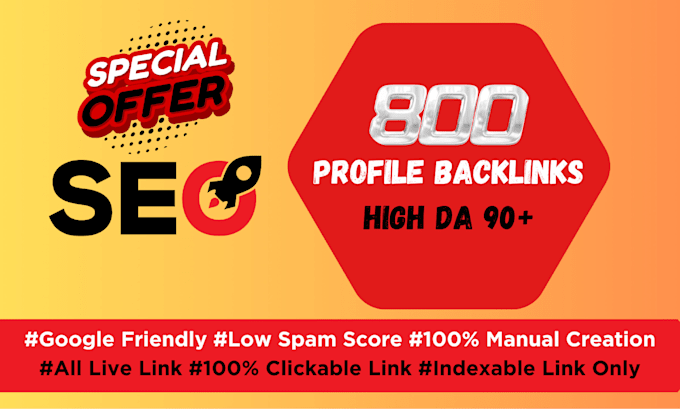 create manual 800 SEO profile backlinks without spam score