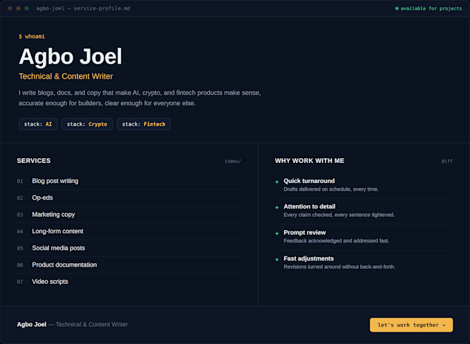 deliver content for your ai, crypto, and fintech project