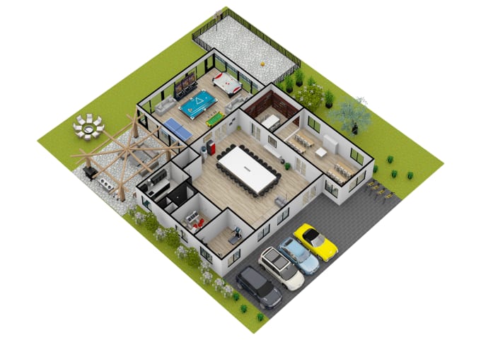 Create 2d and 3d floor plan and rendering using floorplanner by