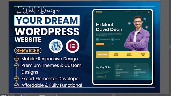 design responsive, affordable wordpress website as expert elementor developer