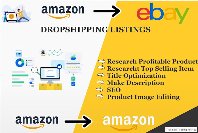 perform amazon to ebay drop shipping and product lister