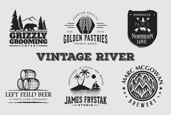 Design a retro vintage logo by Vintage_river | Fiverr