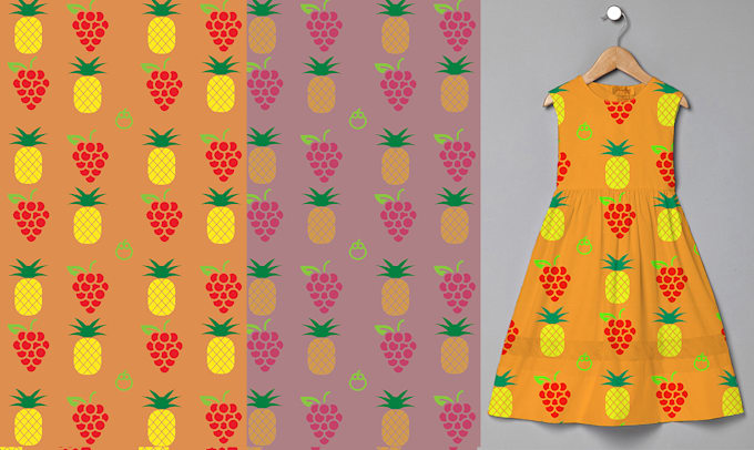 design unique textile floral print, repeat seamless pattern