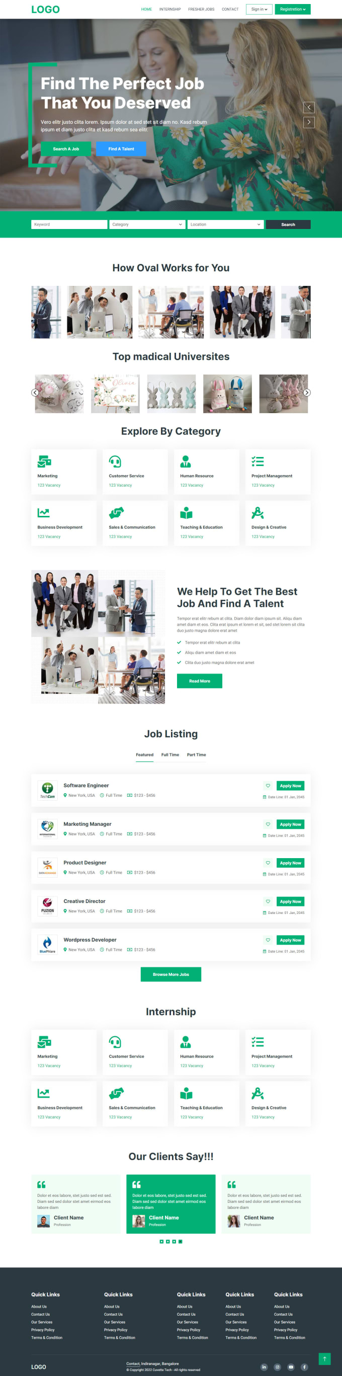 Build a fully responsive design in html,css, bootstrap, and javascript ...
