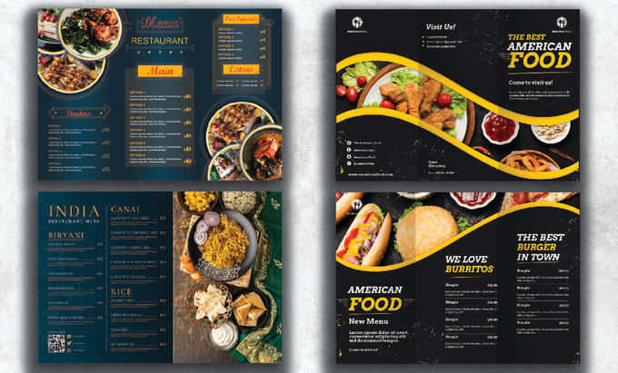 Restaurant menu design,salon, spa, gym, hair, lash extension and sell price  list by Rimshabukhar779 | Fiverr