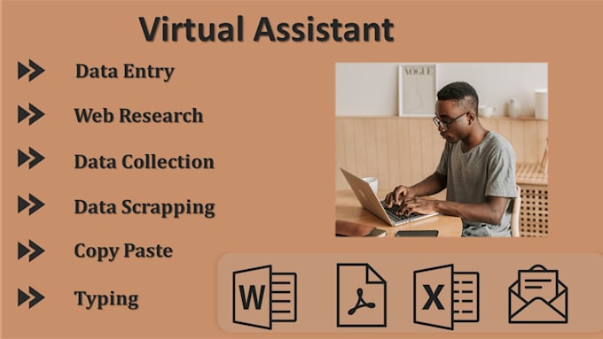 be your virtual assistant for data entry and web research