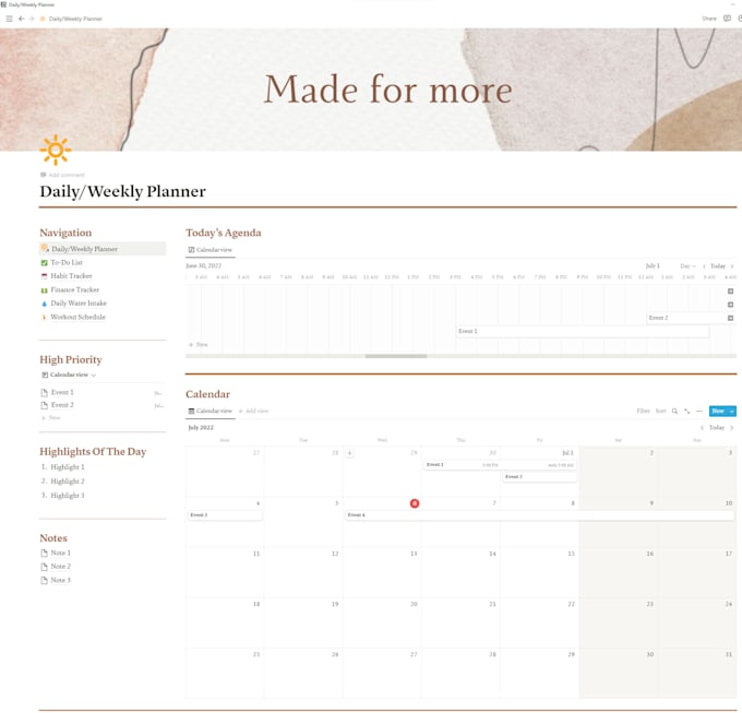 make custom notion templates based on your requirements