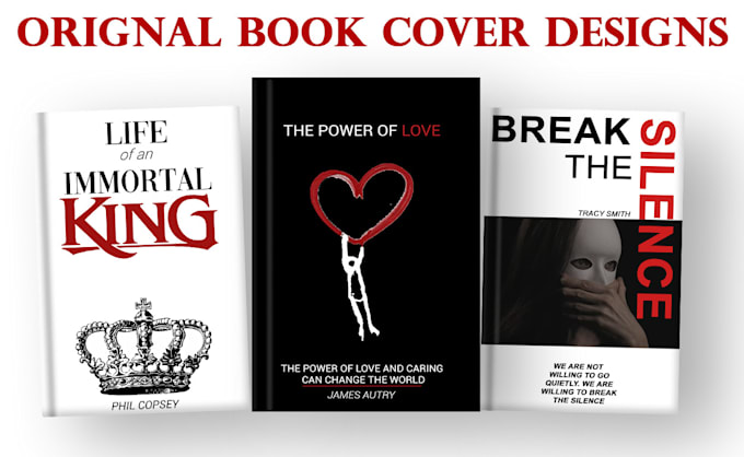 create unique, minimalist book cover and ebook cover designs