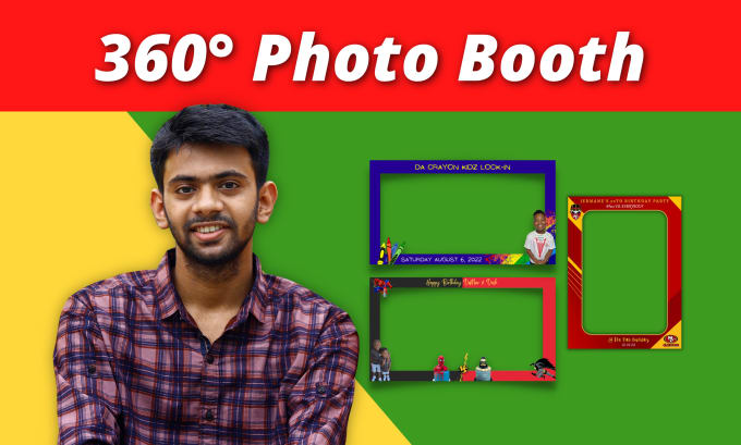 design custom 360 photo booth template overlays