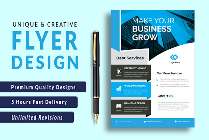 design business, corporate flyer, and booklet