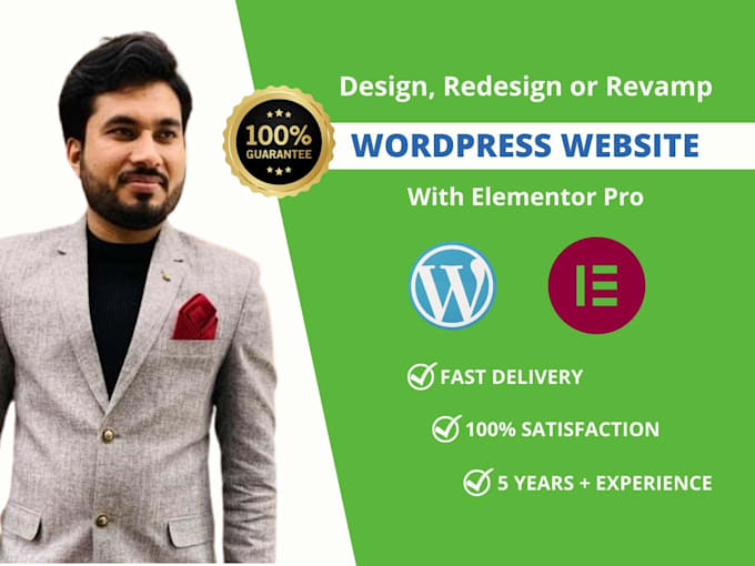 design a professional wordpress website using elementor pro