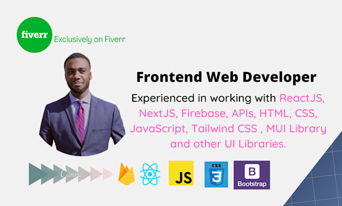 Do frontend react next js html css web projects by Akinyemisamson | Fiverr