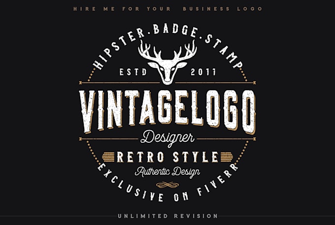 design a retro vintage badge logo