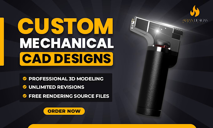 Mechanical cad designs for 3d printing by Kortelaanarjan | Fiverr