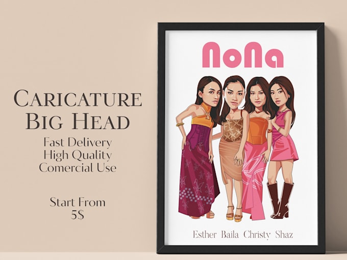 turn your photo into a cool caricature big head