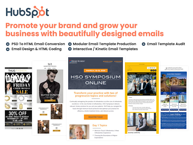 Design hubspot email template by Hunts2019 Fiverr