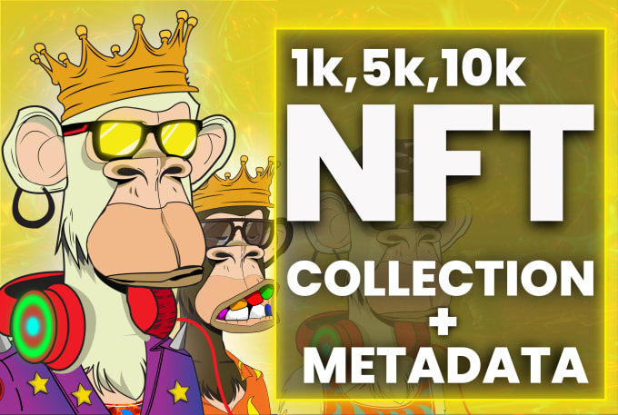 Create randomly generated 10k nft art collection with metadata by ...