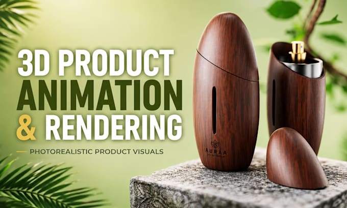 create photorealistic 3d product renders and cgi animation videos