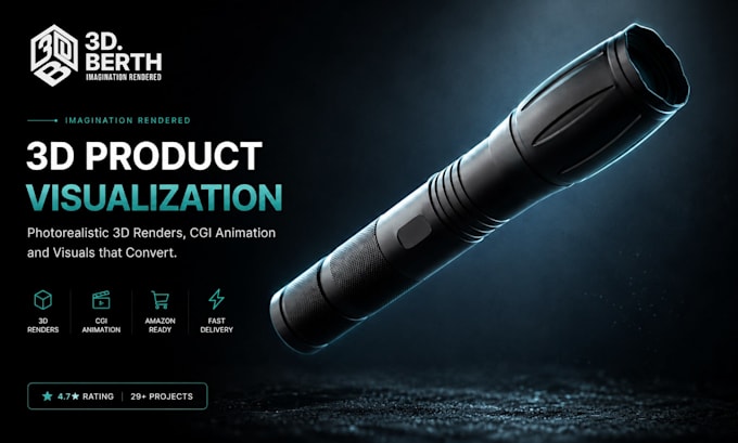 create photorealistic 3d product renders and cgi animation videos