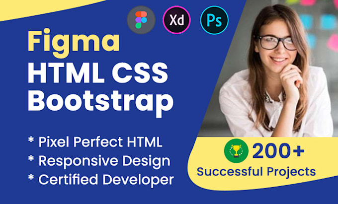 Convert figma to html, figma to bootstrap by Itsmateenusman | Fiverr