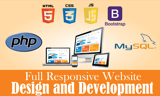 Design develop full responsive web in html css js and php by Umar ...