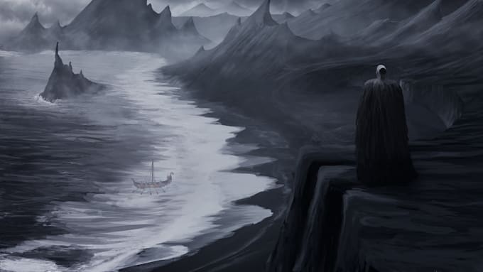 draw landscape concept art for games and books
