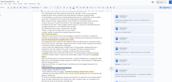 beta read your book and provide comprehensive feedback
