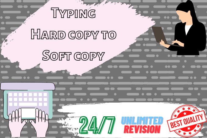 Services of writing from hard form into soft form