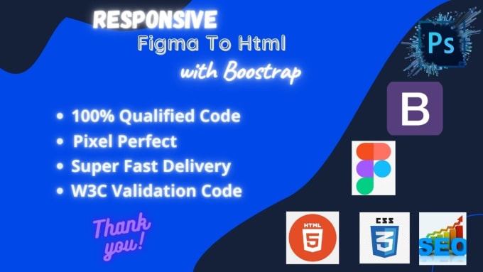 Convert figma psd to bootstrap with responsive wordpress landing page ...