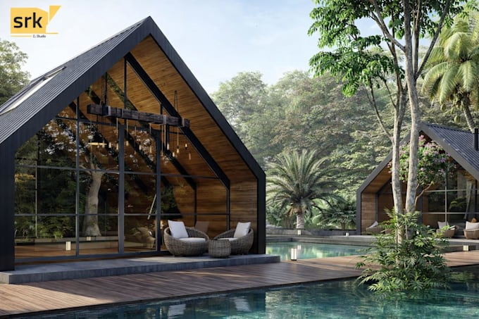 do architecture 3d models and rendering for interior exterior