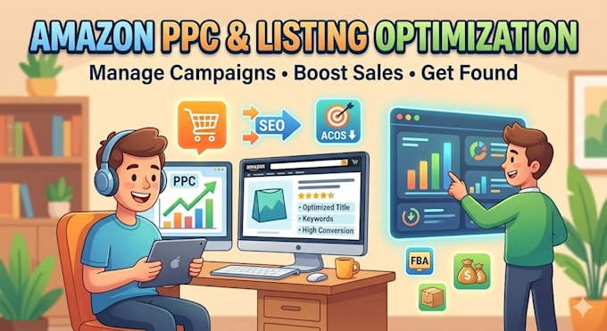 manage amazon PPC campaigns and optimize your product listings