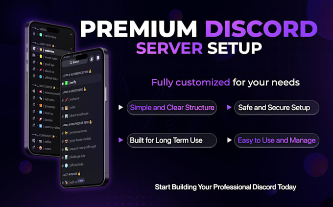 setup a professional custom discord server