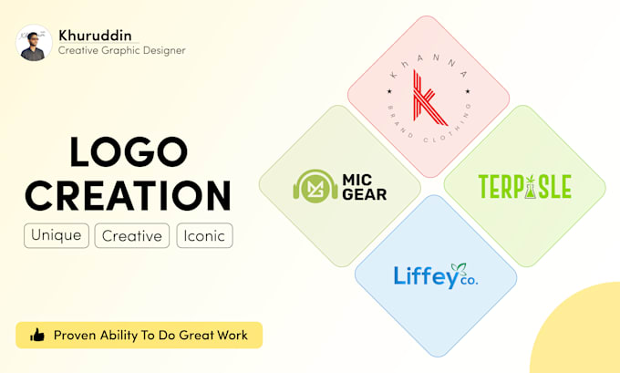 do unique modern minimalist creative iconic logo creation