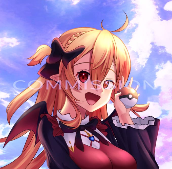 anime style character and background illustration