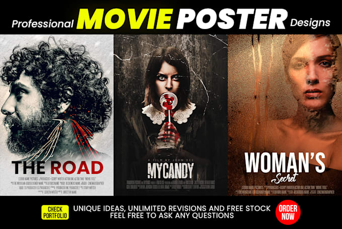 design a unique and creative movie poster for your film