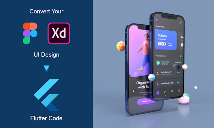 Convert xd or figma to flutter ui app by Darkconcept | Fiverr